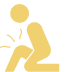 Person holding knee in pain symbol