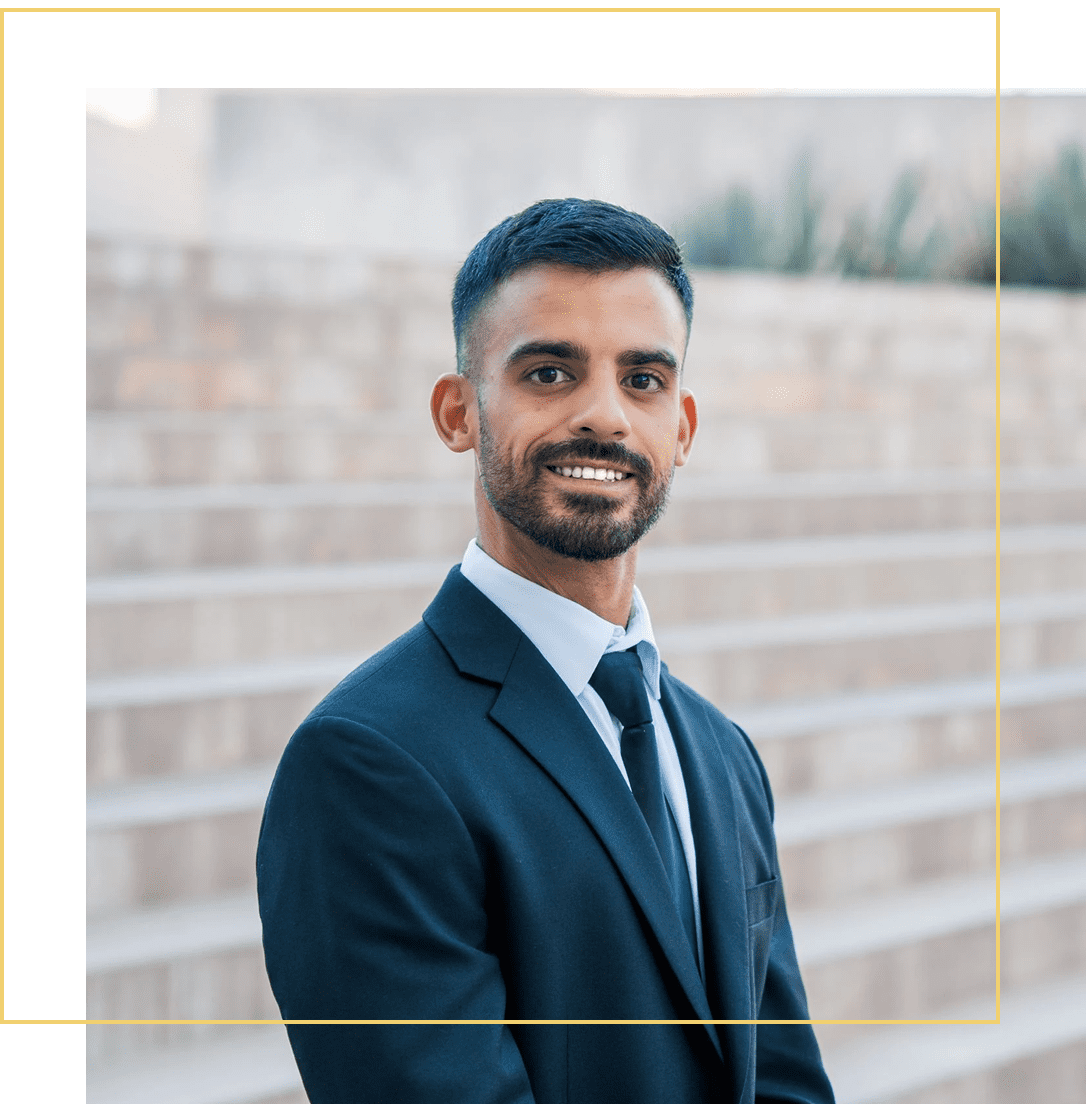 Confident man in formal attire